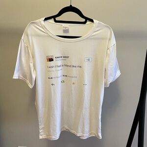 Kanye West “I Wish I Had a Friend Like Me” Tweet White Graphic Tee